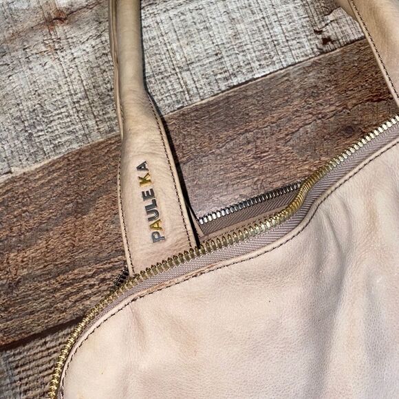 paule ka purse handbag leather khaki tan - Picture 8 of 15